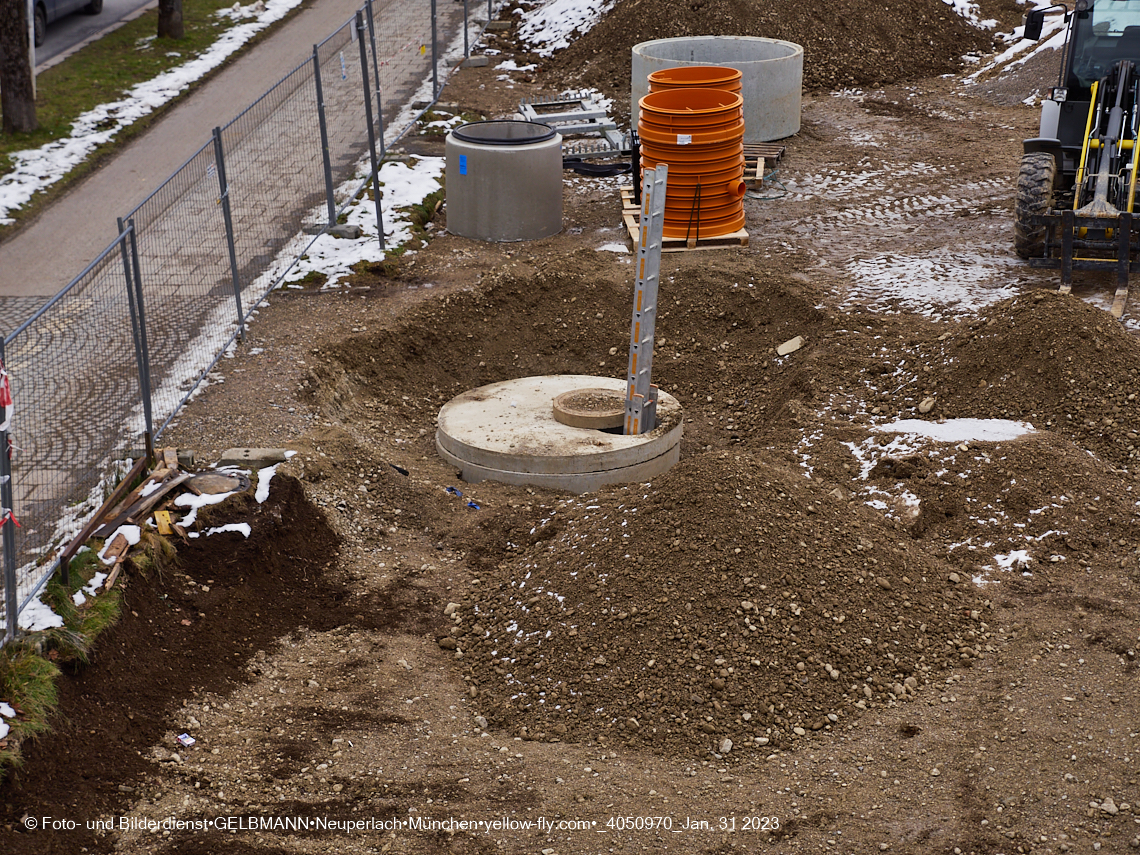 31.01.2023 - Baustelle Haus für Kinder in Neuperlach